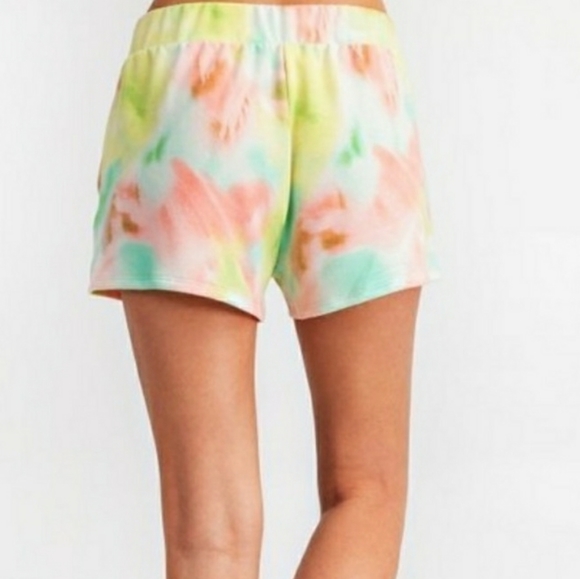 Lime and Peach 2-Piece Tie Dye Short Set - Picture 10 of 12
